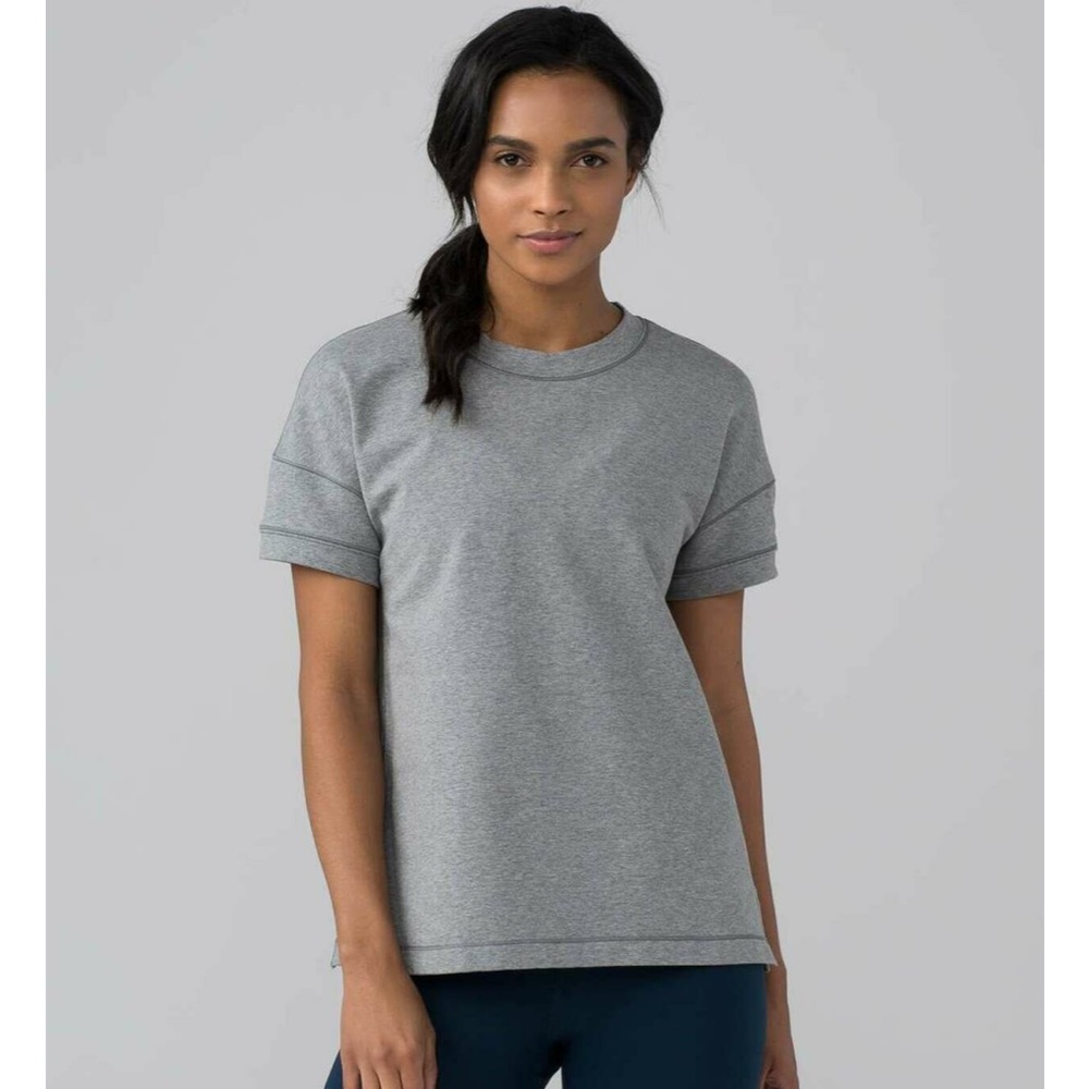 Lululemon Space Tee Heathered Medium Grey SIZE 6